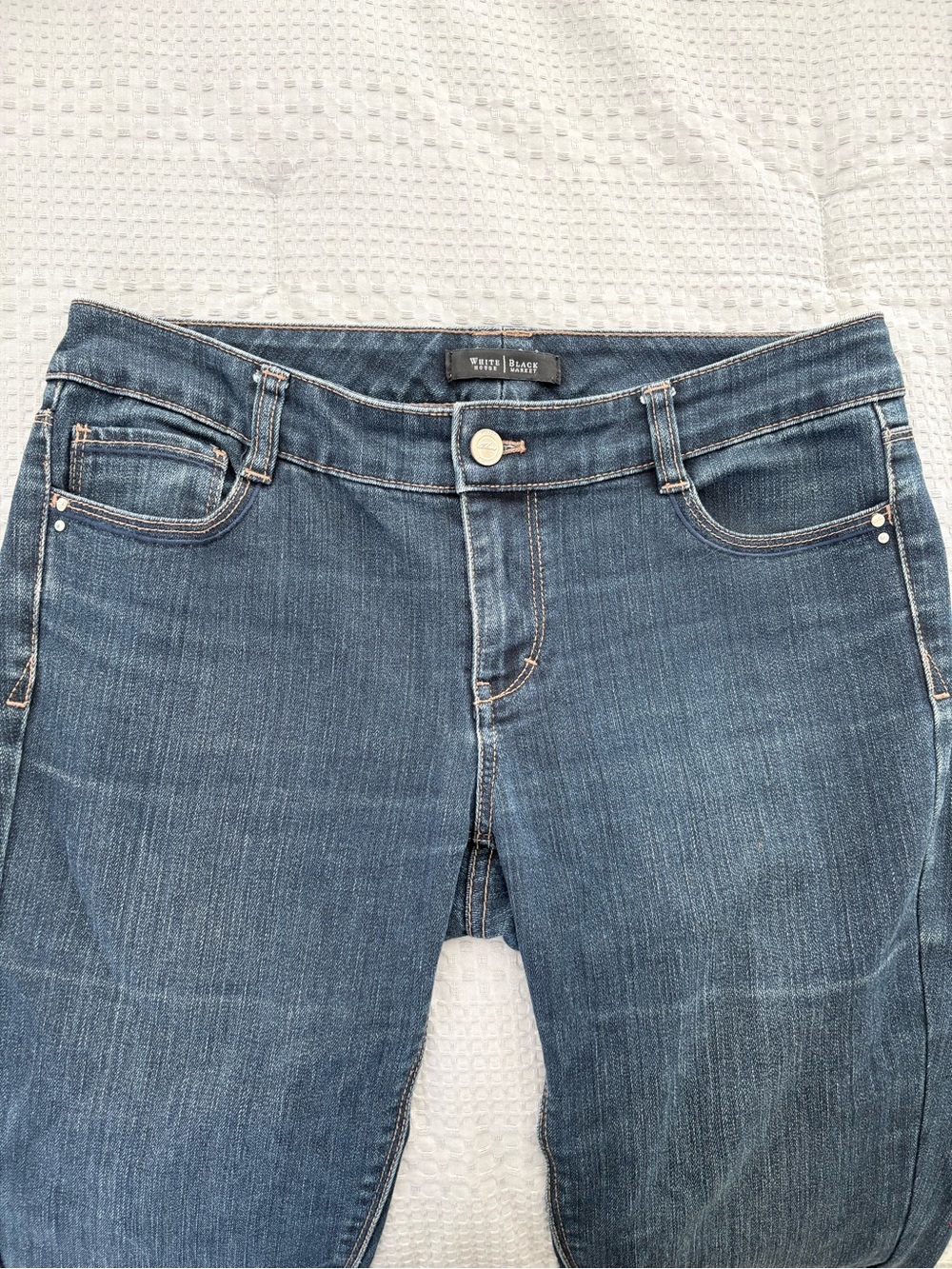 White House Black Market Skinny Jeans in Blue Wash